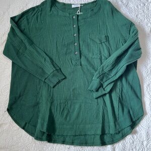 Bluivy Forest Green Knit FREE PEOPLE INSPIRED Long Sleeve Top.